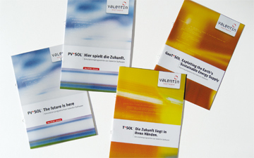 Produktbrosch&uuml;ren der Dr. Valentin EnergieSoftware