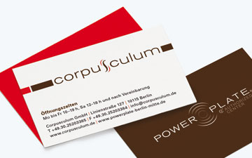 Signet für das Power-Plate-Studio Corpusculum