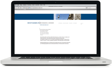 Webauftritt Rechtsanw&auml;lte Beckmann & Wiewer