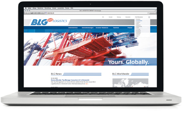 Webauftritt von BLG Logistics