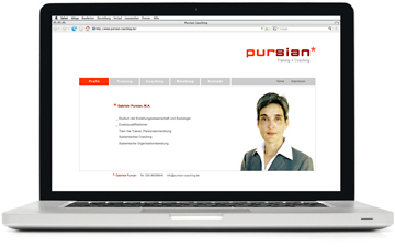 Webauftritt Pursian Training und Coaching